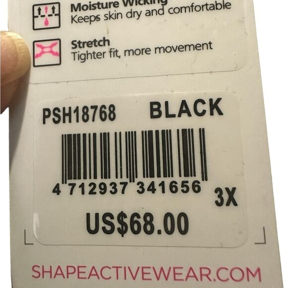 Shape size 3x leggings. Moisture wicking . Stretch/ tighter fit more movement. - Picture 5 of 6